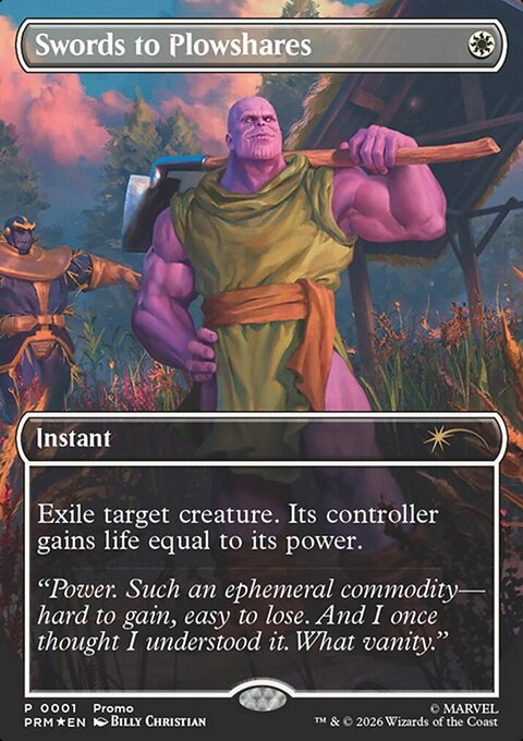Swords to Plowshares, Media and Collaboration Promos #2026-4, Magic: The Gathering card