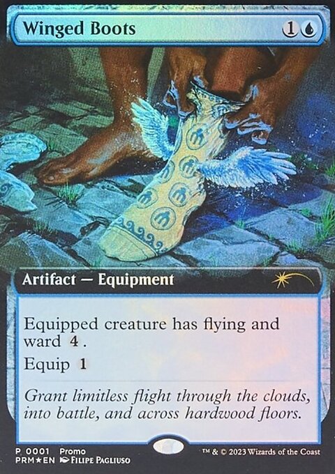 Winged Boots, Media and Collaboration Promos #2023-7, Magic: The Gathering card