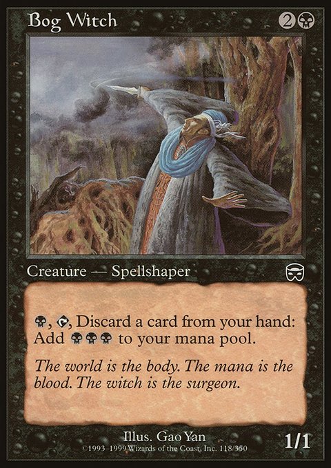 Bog Witch, Mercadian Masques #118, Magic: The Gathering card