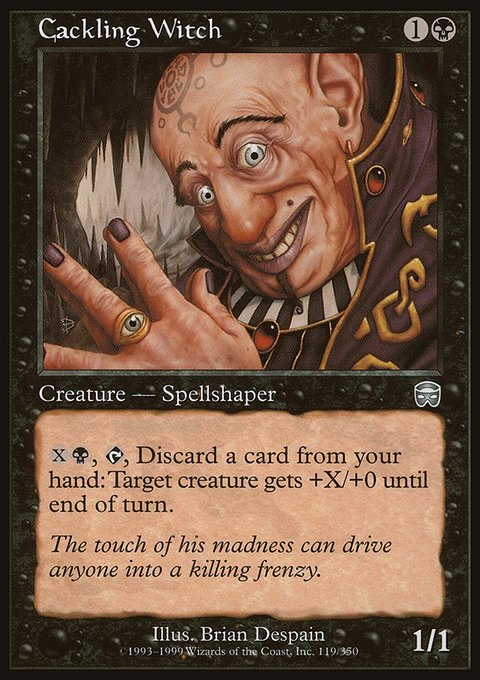 Cackling Witch, Mercadian Masques #119, Magic: The Gathering card