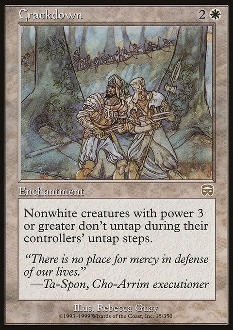 Crackdown, Mercadian Masques #15, Magic: The Gathering card