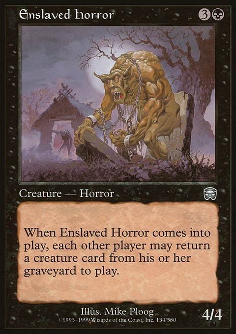 Enslaved Horror, Mercadian Masques #134, Magic: The Gathering card