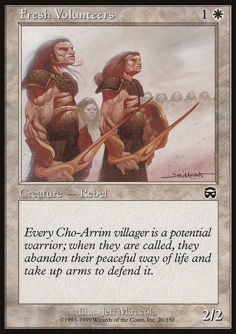 Fresh Volunteers, Mercadian Masques #20, Magic: The Gathering card