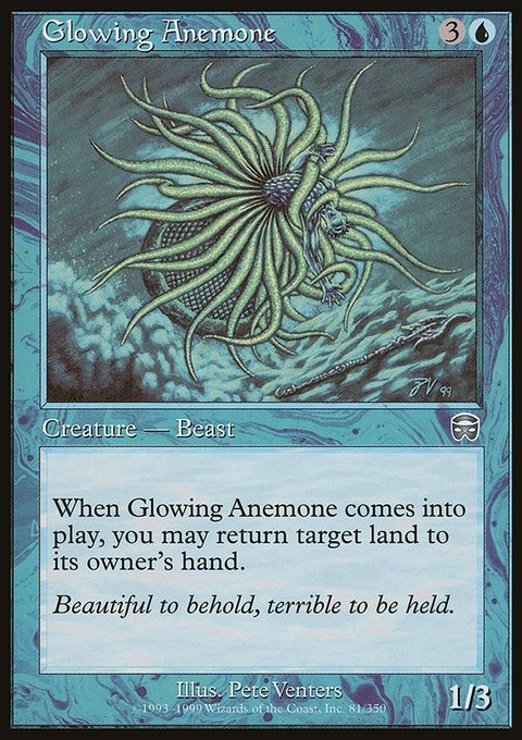 Glowing Anemone, Mercadian Masques #81, Magic: The Gathering card