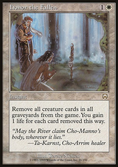 Honor the Fallen, Mercadian Masques #21, Magic: The Gathering card