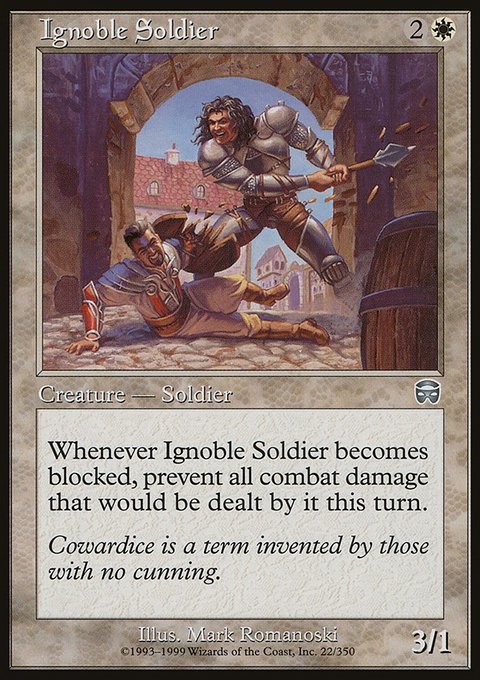 Ignoble Soldier, Mercadian Masques #22, Magic: The Gathering card
