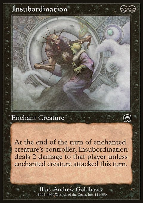 Insubordination, Mercadian Masques #141, Magic: The Gathering card