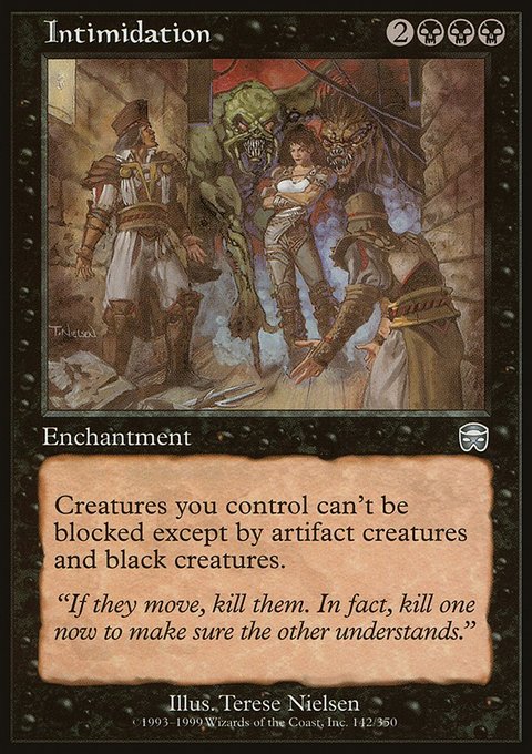 Intimidation, Mercadian Masques #142, Magic: The Gathering card