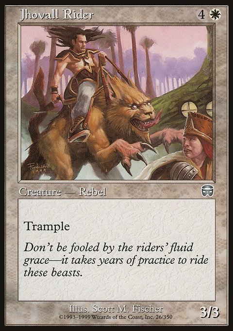 Jhovall Rider, Mercadian Masques #26, Magic: The Gathering card