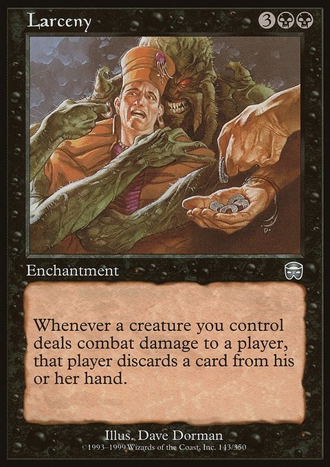 Larceny, Mercadian Masques #143, Magic: The Gathering card