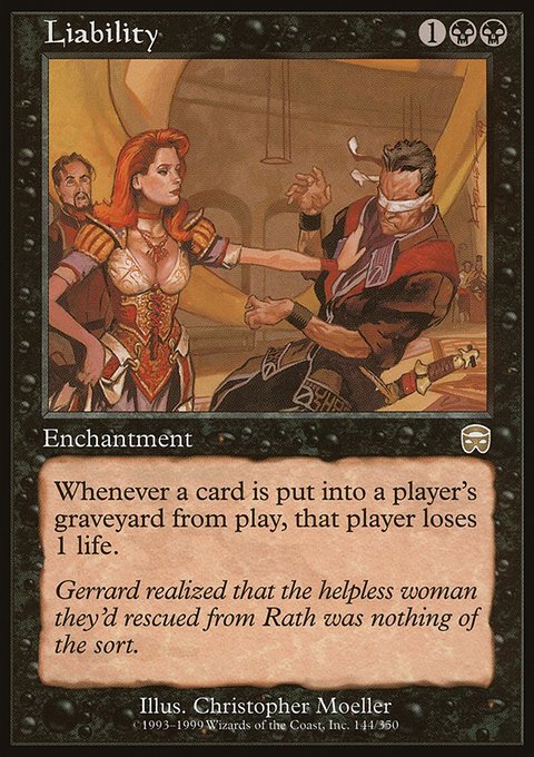 Liability, Mercadian Masques #144, Magic: The Gathering card