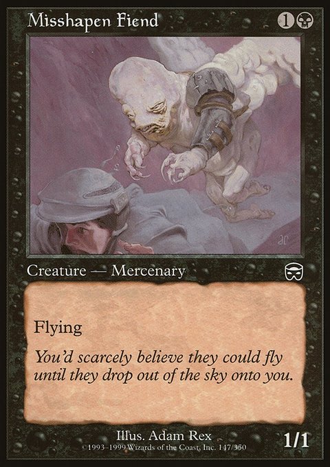 Misshapen Fiend, Mercadian Masques #147, Magic: The Gathering card