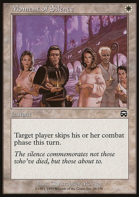 Moment of Silence, Mercadian Masques #28, Magic: The Gathering card