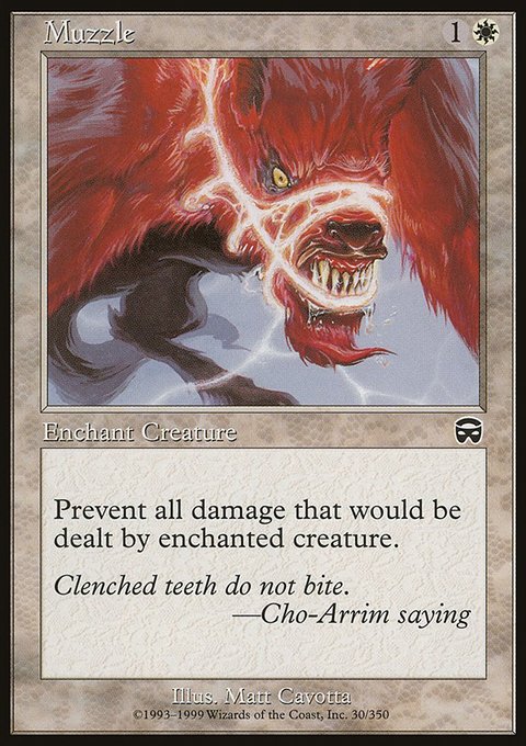 Muzzle, Mercadian Masques #30, Magic: The Gathering card