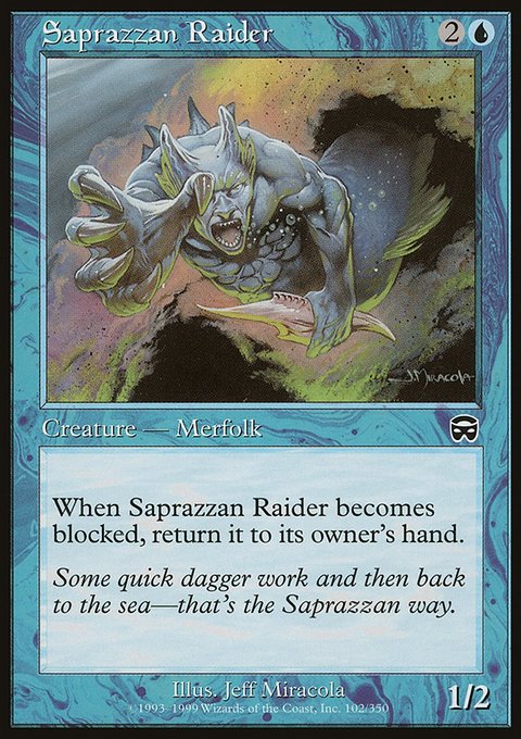 Saprazzan Raider, Mercadian Masques #102, Magic: The Gathering card