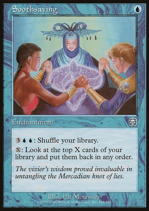 Soothsaying, Mercadian Masques #104, Magic: The Gathering card