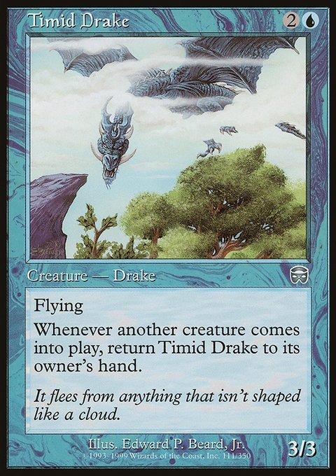 Timid Drake, Mercadian Masques #111, Magic: The Gathering card