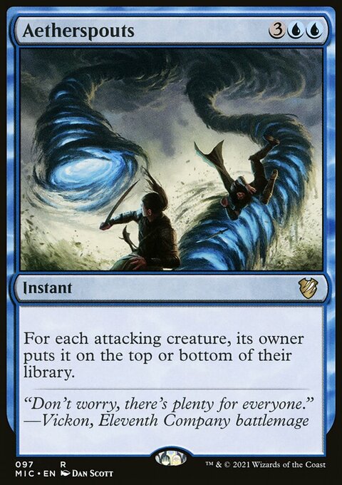 Aetherspouts, Midnight Hunt Commander #97, Magic: The Gathering card