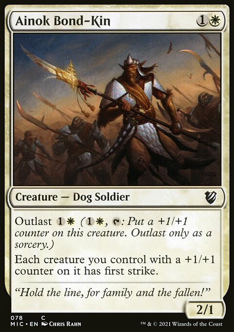 Ainok Bond-Kin, Midnight Hunt Commander #78, Magic: The Gathering card