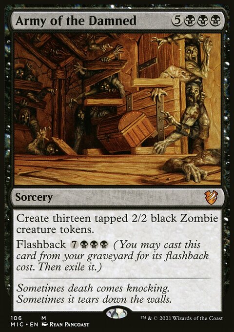 Army of the Damned, Midnight Hunt Commander #106, Magic: The Gathering card