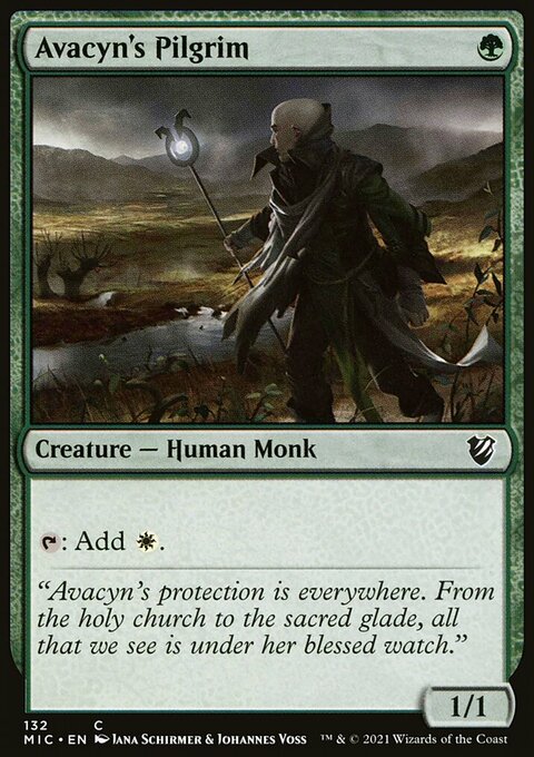 Avacyn's Pilgrim, Midnight Hunt Commander #132, Magic: The Gathering card