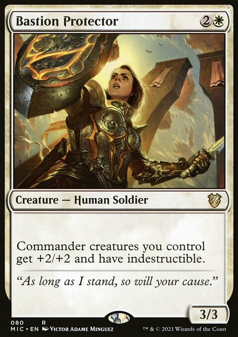 Bastion Protector, Midnight Hunt Commander #80, Magic: The Gathering card
