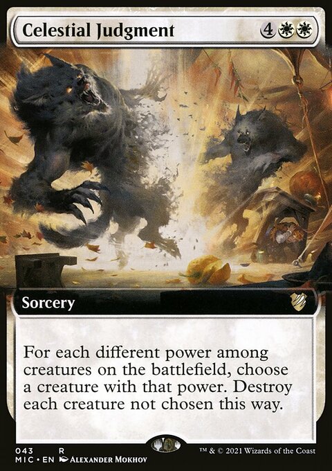 Celestial Judgment, Midnight Hunt Commander #43, Magic: The Gathering card