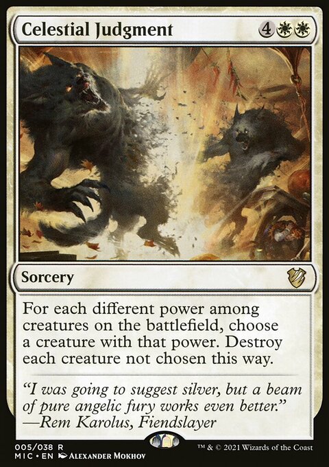 Celestial Judgment, Midnight Hunt Commander #5, Magic: The Gathering card
