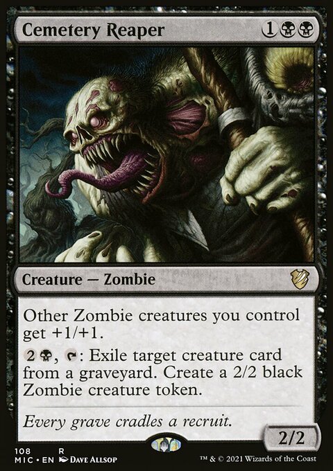 Cemetery Reaper, Midnight Hunt Commander #108, Magic: The Gathering card