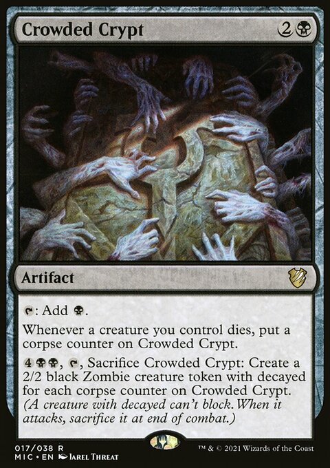 Crowded Crypt, Midnight Hunt Commander #17, Magic: The Gathering card