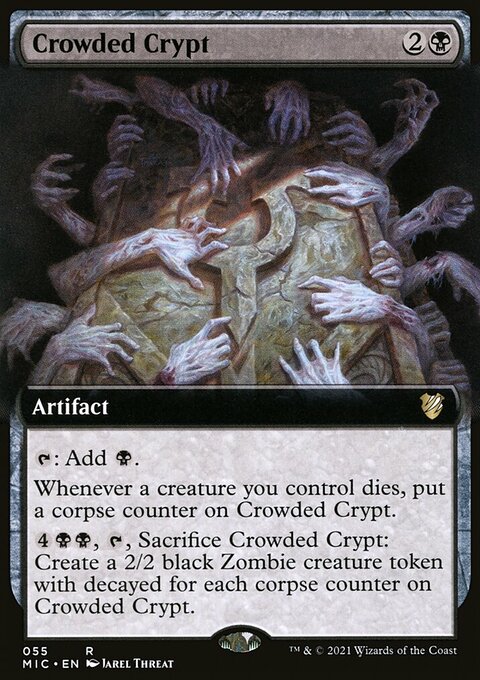Crowded Crypt, Midnight Hunt Commander #55, Magic: The Gathering card