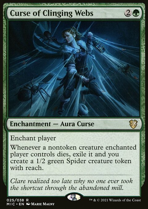 Curse of Clinging Webs, Midnight Hunt Commander #25, Magic: The Gathering card