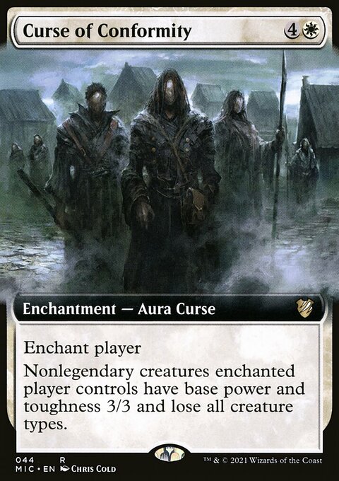 Curse of Conformity, Midnight Hunt Commander #44, Magic: The Gathering card