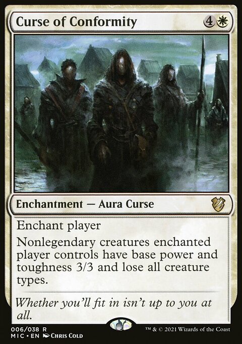 Curse of Conformity, Midnight Hunt Commander #6, Magic: The Gathering card