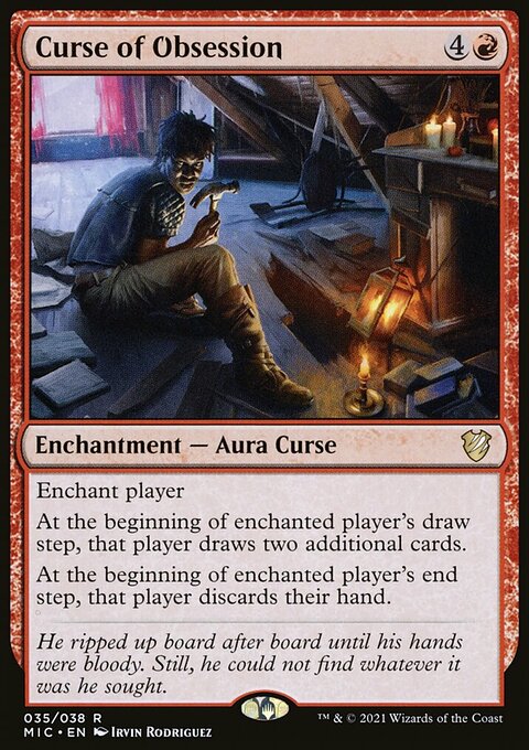 Curse of Obsession, Midnight Hunt Commander #35, Magic: The Gathering card