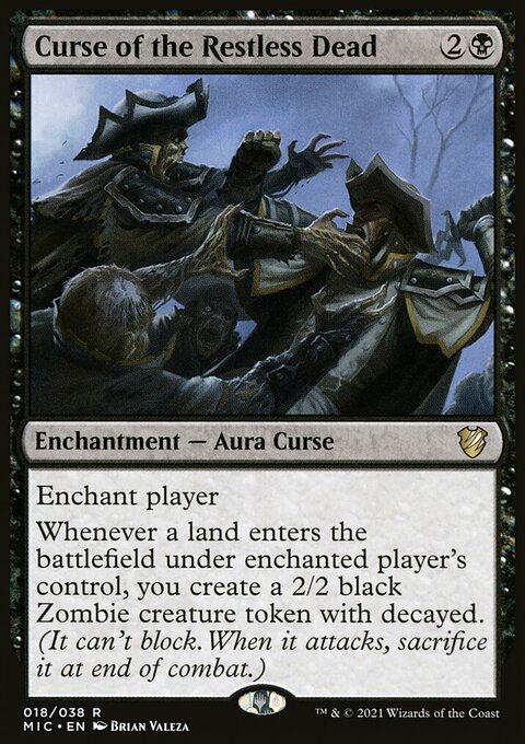Curse of the Restless Dead, Midnight Hunt Commander #18, Magic: The Gathering card