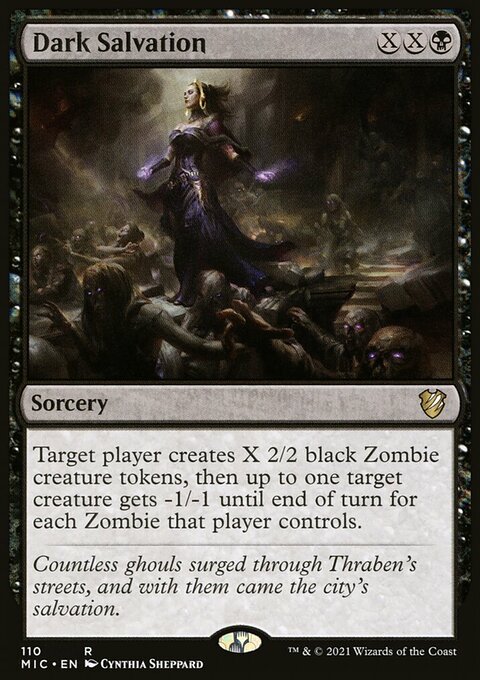 Dark Salvation, Midnight Hunt Commander #110, Magic: The Gathering card