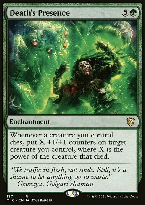 Death's Presence, Midnight Hunt Commander #137, Magic: The Gathering card