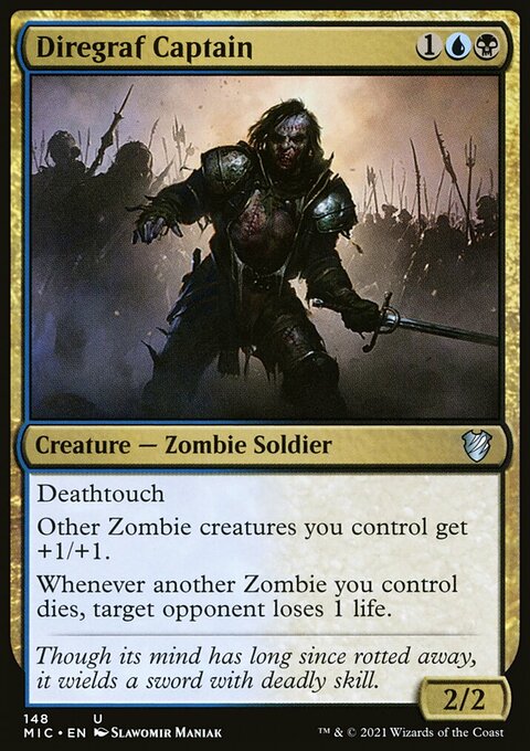 Diregraf Captain, Midnight Hunt Commander #148, Magic: The Gathering card