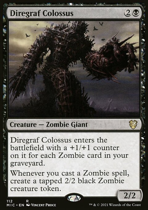 Diregraf Colossus, Midnight Hunt Commander #112, Magic: The Gathering card