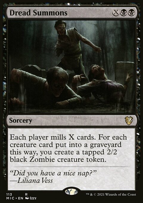 Dread Summons, Midnight Hunt Commander #113, Magic: The Gathering card
