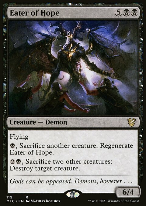 Eater of Hope, Midnight Hunt Commander #115, Magic: The Gathering card