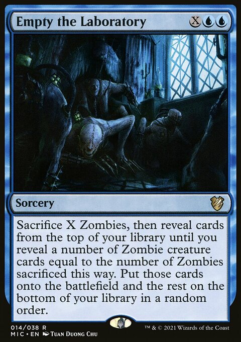 Empty the Laboratory, Midnight Hunt Commander #14, Magic: The Gathering card