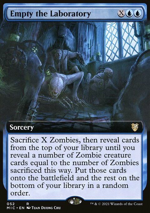 Empty the Laboratory, Midnight Hunt Commander #52, Magic: The Gathering card