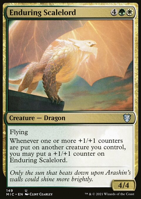 Enduring Scalelord, Midnight Hunt Commander #149, Magic: The Gathering card