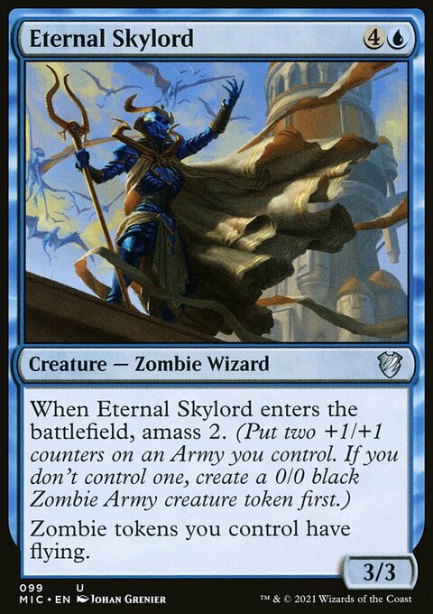 Eternal Skylord, Midnight Hunt Commander #99, Magic: The Gathering card