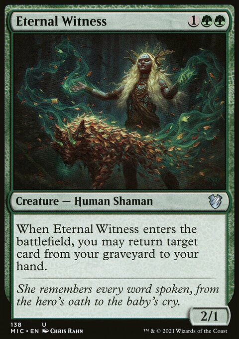 Eternal Witness, Midnight Hunt Commander #138, Magic: The Gathering card
