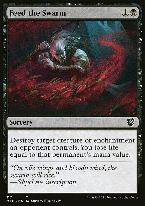 Feed the Swarm, Midnight Hunt Commander #117, Magic: The Gathering card