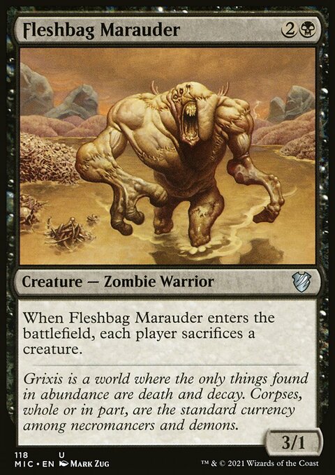 Fleshbag Marauder, Midnight Hunt Commander #118, Magic: The Gathering card