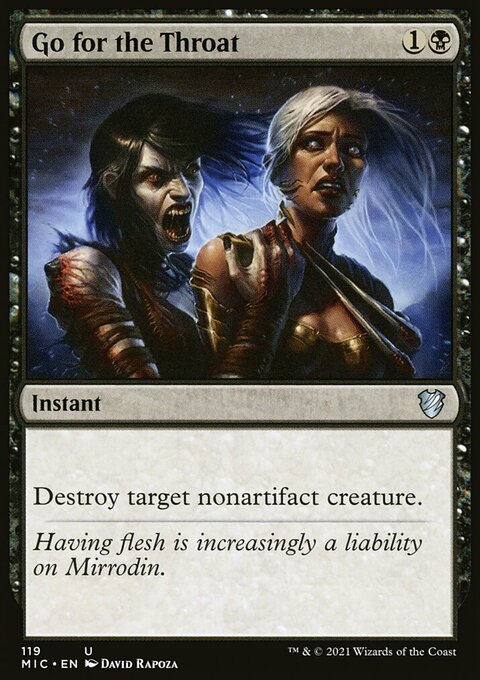 Go for the Throat, Midnight Hunt Commander #119, Magic: The Gathering card